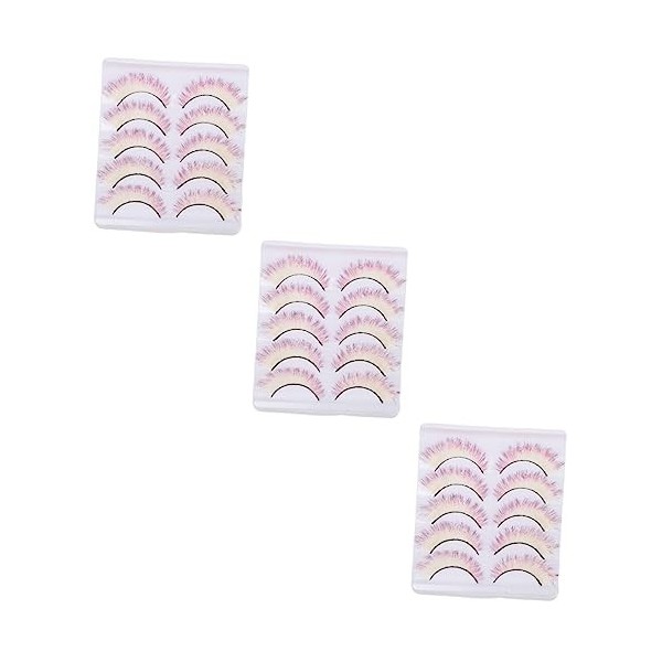 Ipetboom 15 Paires De Faux Cils Colorés Cosplay Faux Cils Faux Cils DHalloween Cils DHalloween Cils Dramatiques Cils Supéri