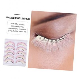 Ipetboom 15 Paires De Faux Cils Colorés Cosplay Faux Cils Faux Cils DHalloween Cils DHalloween Cils Dramatiques Cils Supéri