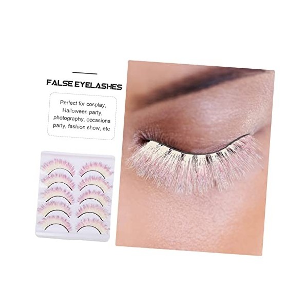 Ipetboom 15 Paires De Faux Cils Colorés Cosplay Faux Cils Faux Cils DHalloween Cils DHalloween Cils Dramatiques Cils Supéri