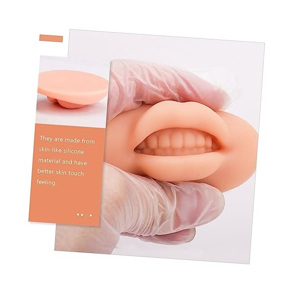 Housoutil 16 Pièces 3D Module Masque À Lèvres Pratique Fausse Peau Pratique Peau Pour Silicone Lèvre Trucs À Lèvres Sourcil P