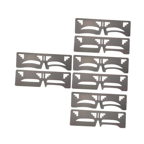POPETPOP 6 Pièces Règle De Sourcil Encreurs Outil Pochoir De Timbre De Sourcil Tampon Encreur Pochoir De Microblading Moules 