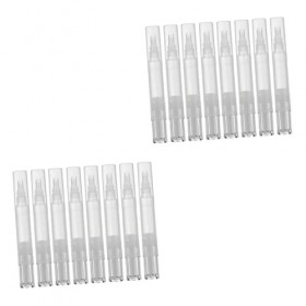 FRCOLOR Lot de 16 flacons en plastique pour vernis à ongles - Transparent - Tube de gloss, dhuile de jojoba - Petits récipie