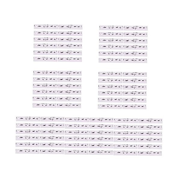 minkissy 400 Pièces Outils De Mesure Faire Règle Créative Pochoirs Tatouage Adhésif Autocollant Blanc Fournitures Mesure Pour