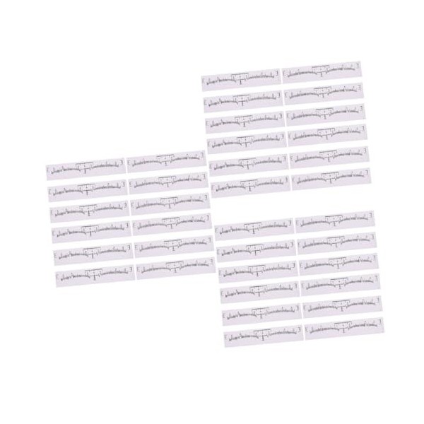 minkissy 400 Pièces Outils De Mesure Faire Règle Créative Pochoirs Tatouage Adhésif Autocollant Blanc Fournitures Mesure Pour