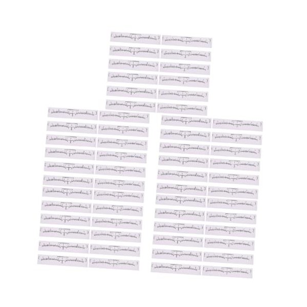 minkissy 400 Pièces Outils De Mesure Faire Règle Créative Pochoirs Tatouage Adhésif Autocollant Blanc Fournitures Mesure Pour