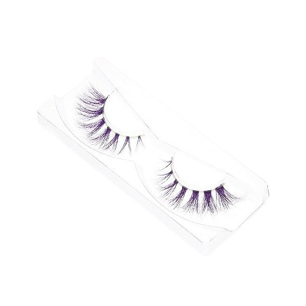 POPETPOP 4 Paires Cils Cosplay Faux Violet La Plume Croix Fibre Manquer