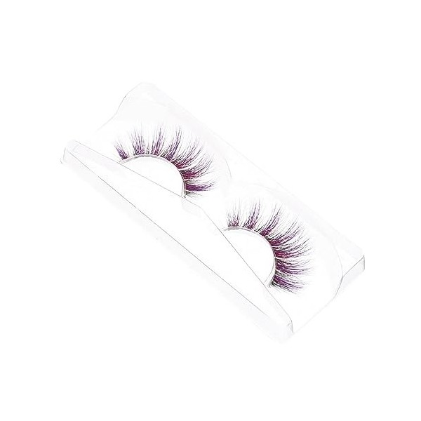 POPETPOP 4 Paires Cils Cosplay Faux Violet La Plume Croix Fibre Manquer