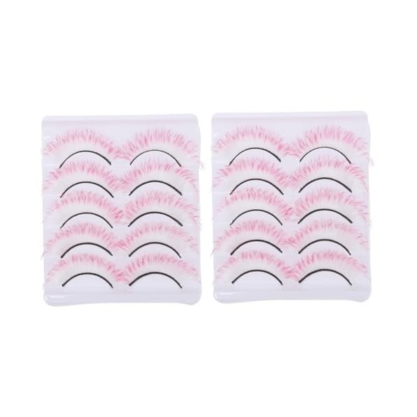 POPETPOP 20 Paires Faux Cils Colorés Longs Cils Pour Halloween Faux Cils Réutilisables Extensions De Faux Cils Cosplay Faux C