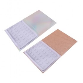 FRCOLOR Lot de 2 boîtes de rangement pour cils Plateau cosmétique Palette en plastique Plateau de voyage Coussinets pour les 
