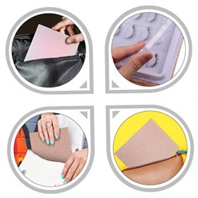 FRCOLOR Lot de 2 boîtes de rangement pour cils Plateau cosmétique Palette en plastique Plateau de voyage Coussinets pour les 