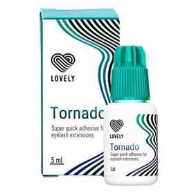 Lovely Colle de Cils Tornado 5 ML, Couleur: Noir Ultrarapide Tube de Colle, Temps de Séchage: Immédiatement - 8 Semaines Fo