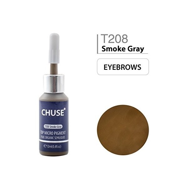 CHUSE T208 Gris fumée Couleur cosmétique permanente dencre de tatouage de maquillage de micro-colorant de Microblading SGS p