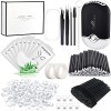 Extension Cils Kit Accessoires Lash 0.07 D Curl 7-15mm Mixte Séchoir à Cils USB Ruban Adhésif Gel Patch Cils Miroir Pince Pin