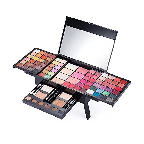 Joyeee Kit de maquillage tout-en-un, palette de maquillage cosmétique 88 couleurs comprenant des pinceaux de palette de fard 