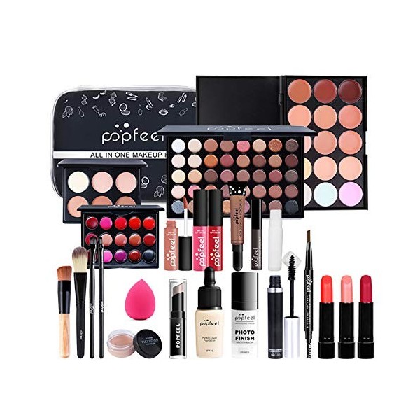 RoseFlower Coffret Maquillage Femme Makeup Kit avec Palette de Fard à Paupières Yeux Maquillage Cosmetics Palettes de Maquill