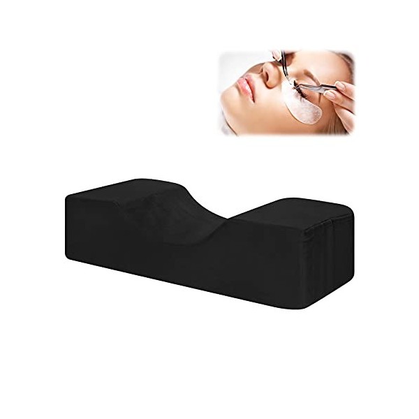 Yagosodee Oreiller dextension de cils en forme de U - Oreiller ergonomique en mousse à mémoire de forme - Support de cou - O