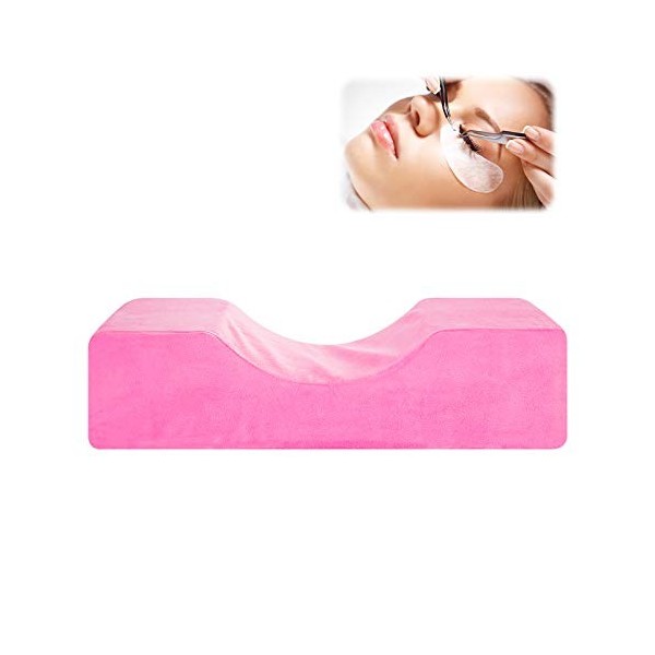 Yagosodee Oreiller dextension de cils en forme de U - Oreiller ergonomique en mousse à mémoire de forme - Support de cou - O