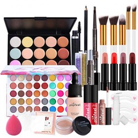 CHSEEO Kit de Maquillage Fard à Paupière Yeux Maquillage, Coffret Cadeau Coffret Maquillage Mallette de Maquillage Set de Maq