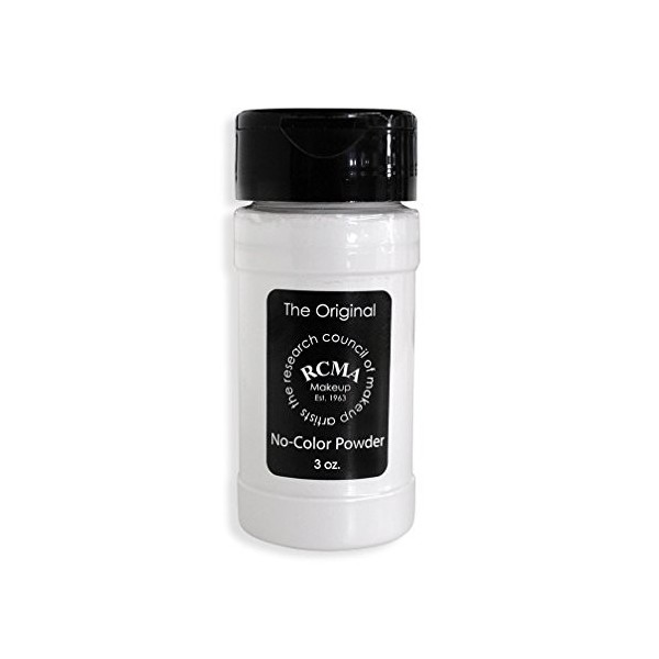 RCMA No Color Powder - 3oz Shaker Top Bottle - Authentic by RCMA Research Council of Makeup Artists 