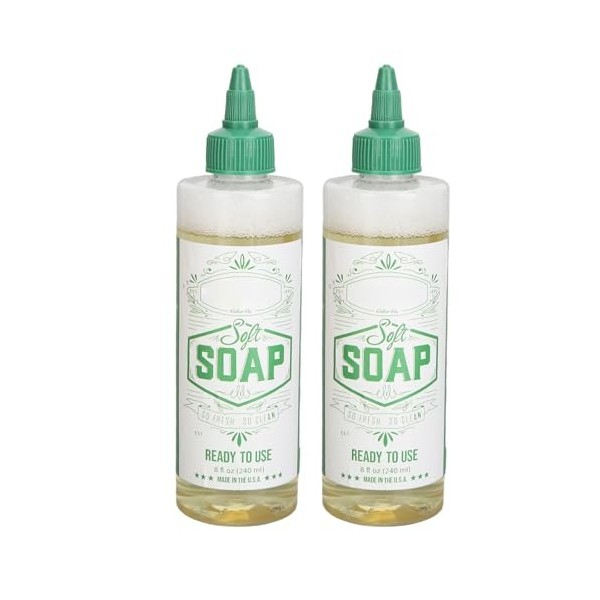 Savon Bleu de Tatouage, 2 Pièces 240 Ml, Solution de Savon Vert pour Tatouage, Soulage les Rougeurs, Gonflement, Liquide de N