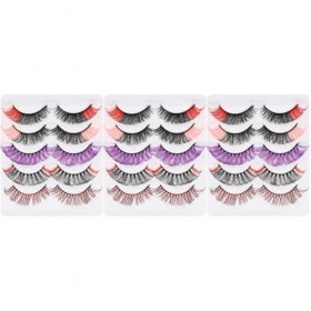 Housoutil 3 Boîtes Cils Colorés Cils Dhalloween Dramatiques Faux Cils Maquillage Cils De Maquillage Cosplay Cils Cosplay Col