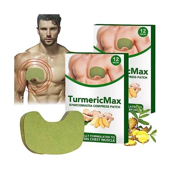 GFOUK TurmericMax Gynecomastia Compress Patch, Luhaka Gynecomastia Cellulite Melting Patch, GFOUK Gynecomastia Patch, Gynecom