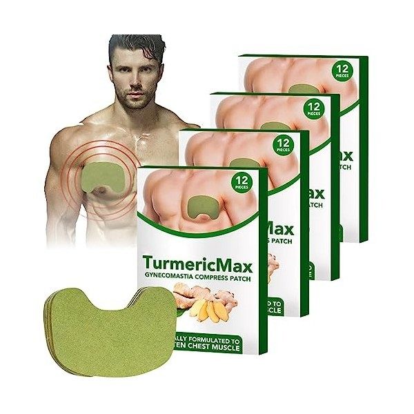 GFOUK TurmericMax Gynecomastia Compress Patch, Luhaka Gynecomastia Cellulite Melting Patch, GFOUK Gynecomastia Patch, Gynecom