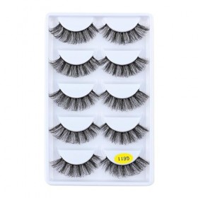 UAMOU Cils 5 paires 3D vison cheveux Faux Cils Multipack Cils naturels Faux Cils outil de maquillage maquillaje femme Cheerfu