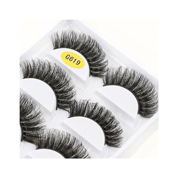 UAMOU Cils de vison 2/20/100 boîtes de cils 5 paires de faux cils naturels bouclés épais Maquiagem Extension de cils outils d