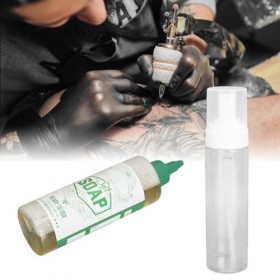 Savon Vert de Tatouage de 240 Ml, Formule Nourrissante Douce, Nettoyant concentré Polyvalent à Guérison Rapide, Rafraîchissan
