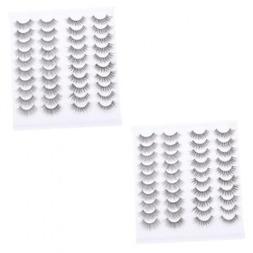 Didiseaon 40 Paires De Faux Cils Artificiels Noir Costume Cils Kit De Cils Outils De Cils Pour Extensions De Cils Kit DExten