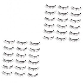 Housoutil 40 Paires Cils Ioni Nature 3d Pestañas Postizas Fournitures De Maquillage Tridimensionnel Positionner Imitation Vis