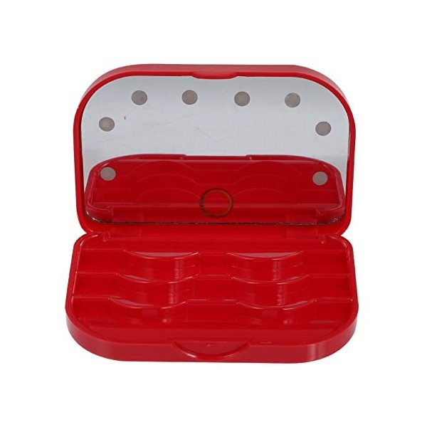 POPETPOP 2 Pièces Boîte De Rangement Pour Les Cils Conteneur De Stockage De Voyage Pince à Cils Faux Cils Avec Lumière Miroir