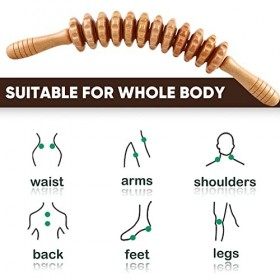 KAMBIA Maderotherapie, Maderotherapie Kit Complet Cellulite, Kit Maderotherapie, 3 Rouleau anti cellulite, Maderotherapie Cor