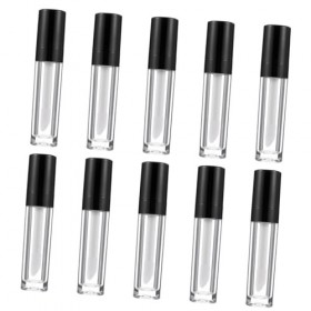 FRCOLOR 10 Pièces Tube De Brillant à Lèvres Rond Tube De Baume à Lèvres Rechargeable Bouteilles De Baume à Lèvres Tubes Déch