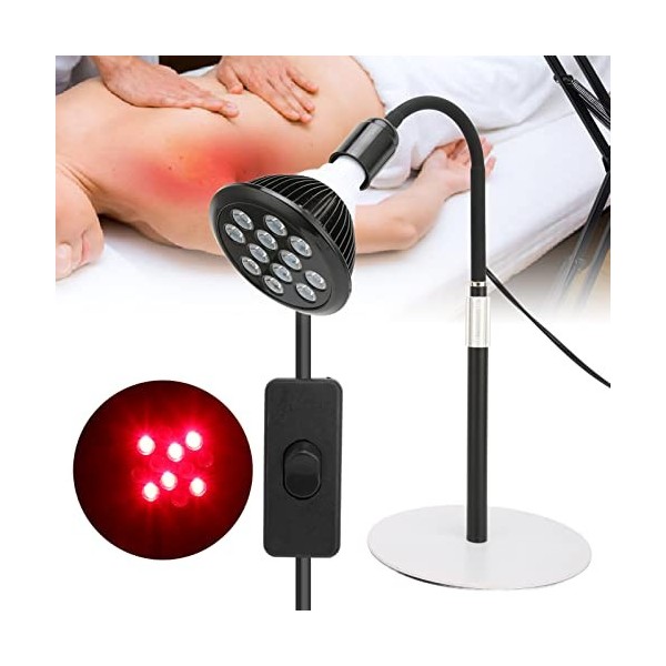 Lumière Rouge LED 36W, Dispositif Professionnel de Lumière Rouge Profonde pour le Soulagement de la Douleur Musculaire Raffer