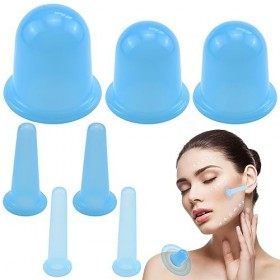 Lot de 7 ventouses en silicone pour le corps et le visage, pour le corps et le visage, pour lutter contre les rides et tensio