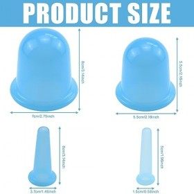 Lot de 7 ventouses en silicone pour le corps et le visage, pour le corps et le visage, pour lutter contre les rides et tensio