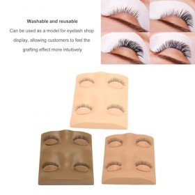 Tête de Mannequin de Cils Réalistes pour la Formation Dextension de Cils avec Paupières Amovibles, Fournitures Dextension d