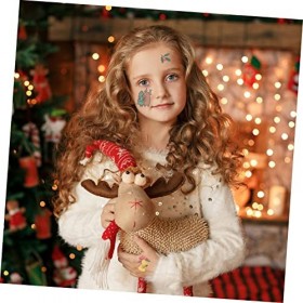 ABOOFAN 30 Feuilles Autocollants DAmbiance De Noël Visage De Fête Autocollants De Faux Visage De Noël Autocollants Autocolla