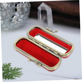 Housoutil Coffret Rouge à Lèvres Femme Porte-baume à Lèvres Porte-Rouge à Lèvres Vintage Portefeuille Vintage Étui à Rouge à 