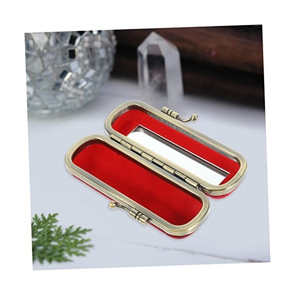 Housoutil Coffret Rouge à Lèvres Femme Porte-baume à Lèvres Porte-Rouge à Lèvres Vintage Portefeuille Vintage Étui à Rouge à 