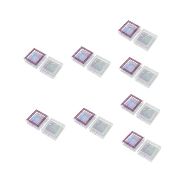 DOITOOL 8 Pièces Boîte À Cils De Fenêtre Boîtes En Acrylique Transparent Mini Boîtes Pour Faveurs Faux Cils Organisateur Et R