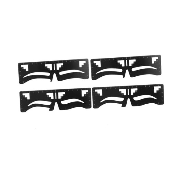 FRCOLOR 6 Pièces Règle De Sourcil Règle Déquilibre Des Sourcils Pochoir à Sourcils Réutilisable Modèle De Pochoir à Sourcils