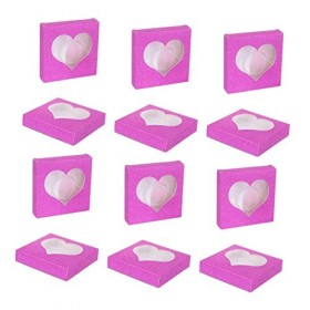 FRCOLOR Lot de 50 boîtes demballage pour faux cils - Boîte de rangement pour faux cils - Boîte à cils - Paillettes - Porte-o