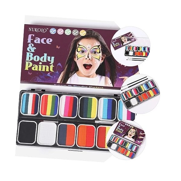 FRCOLOR Kit De Cosmétiques Activé Par LEau Humaine 1 Ensemble Sac À Cosmétiques Barres Arc-En-Ciel Ensemble De Maquillage Pa