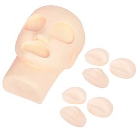 FRCOLOR 1 Jeu Modèle De Tête De Pratique De Maquillage Pratique Tête Silicone Visage Peau Modèle Tête De La Formation Pratiqu