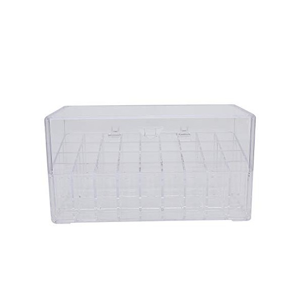 36 Grille Anti-poussière Transparent Rouge à Lèvres Mallette De Rangement Organisateur Support De Rangement Maquillage Rouge 