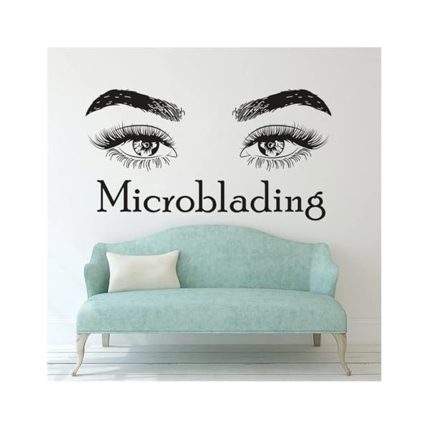 Autocollant mural en vinyle Microblading, décor de Salon de beauté, maquillage de cils, autocollant mural en vinyle for femme