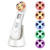 Dispositif de Beauté Ultrasonique, 5 in 1 Dispositif Multifonctionnel de Beauté Faciale, 6 Modes Appareil de Massage de Mésot